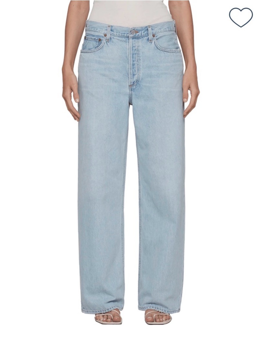 Agolde Low Slung Baggy Jean in Fragment. Size 27